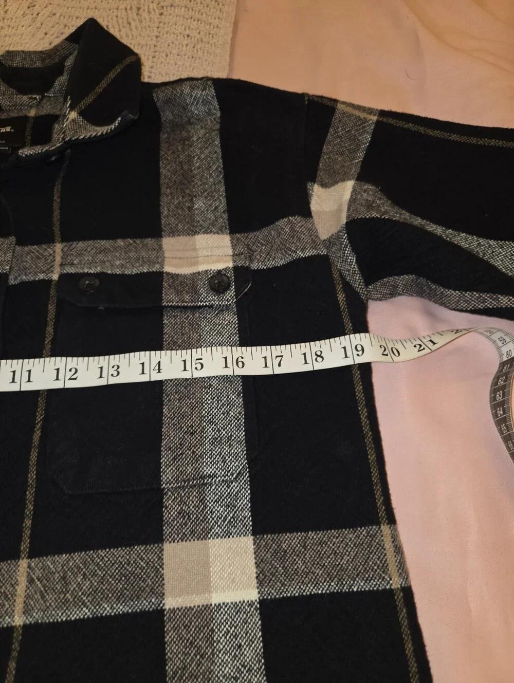 Mens VANS  Black & Gray Plaid Button-Up Jacket